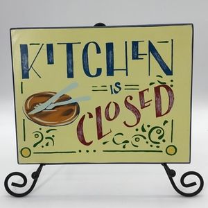 Kitchen is Closed Sign Wall Hanging Decor